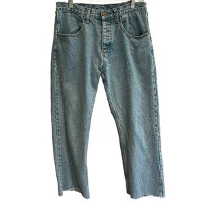 J. Galt Jeans High Rise Straight Leg Crop Boxy Raw Hem Women's S Brandy Melville